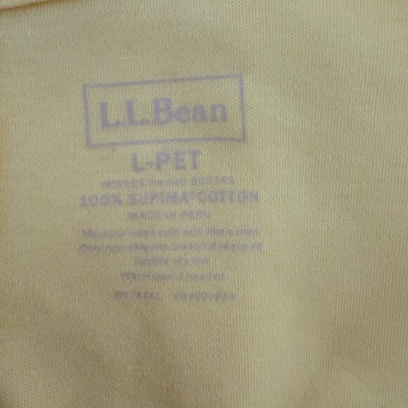 L.L Bean Yellow Tank Top and Matching Cardigan100% Supima Cotton Sz L Petite - Picture 12 of 13